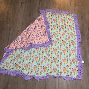 Izzy ruffle cuddle blanket